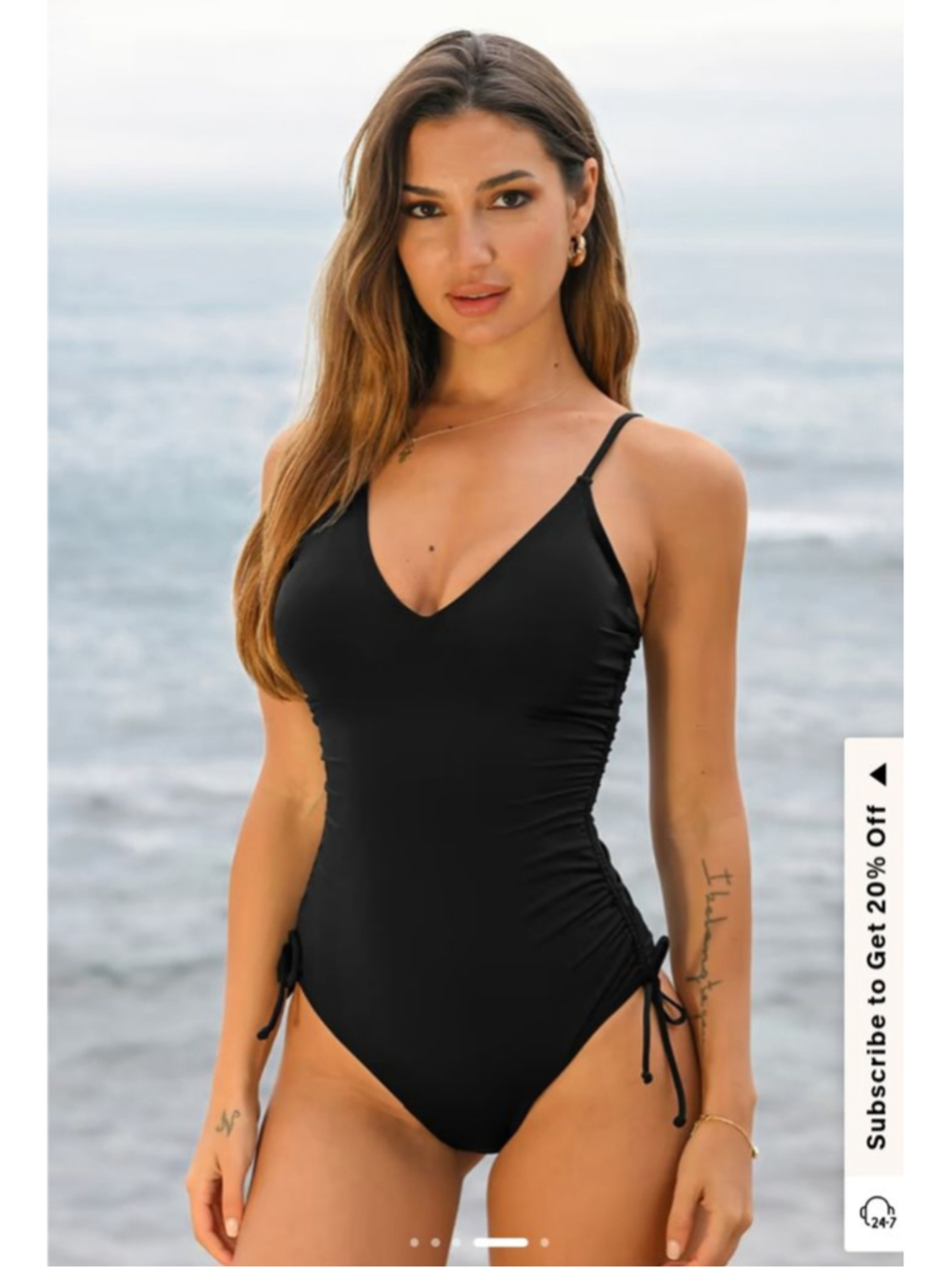 Women's CUPSHE Navy Ruched One Piece Swimsuit XL